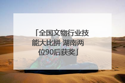 全国文物行业技能大比拼 湖南两位90后获奖