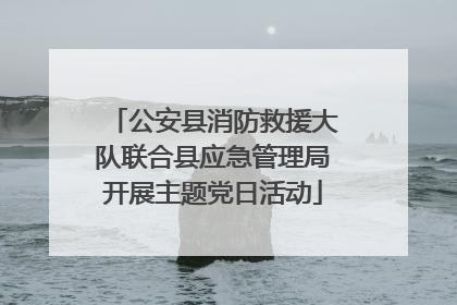 公安县消防救援大队联合县应急管理局开展主题党日活动