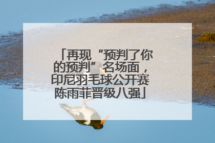 再现“预判了你的预判”名场面，印尼羽毛球公开赛陈雨菲晋级八强