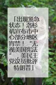 出现紧急状态！洛杉矶宣布市中心部分地区宵禁！“无视美国宪法”，美民主党议员批评特朗普