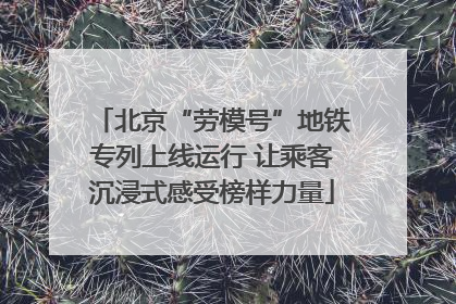 北京“劳模号”地铁专列上线运行 让乘客沉浸式感受榜样力量