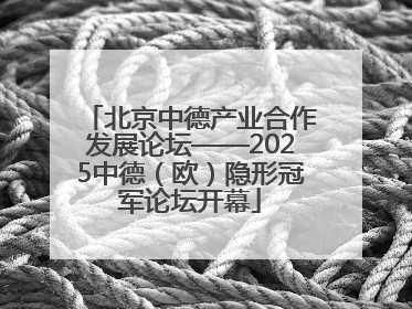 北京中德产业合作发展论坛——2025中德（欧）隐形冠军论坛开幕