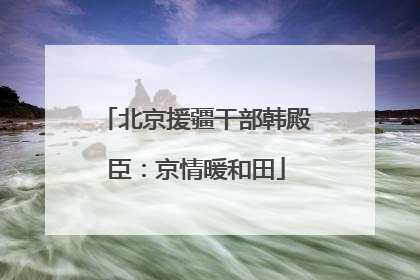 北京援疆干部韩殿臣：京情暖和田