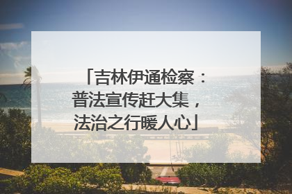 吉林伊通检察：普法宣传赶大集，法治之行暖人心