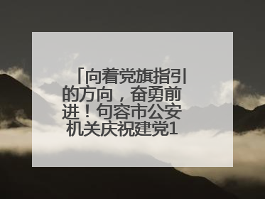 向着党旗指引的方向，奋勇前进！句容市公安机关庆祝建党104周年大会