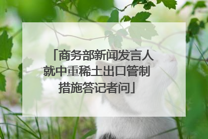 商务部新闻发言人就中重稀土出口管制措施答记者问