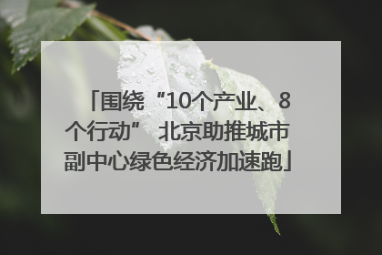 围绕“10个产业、8个行动” 北京助推城市副中心绿色经济加速跑