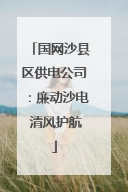 国网沙县区供电公司：廉动沙电 清风护航