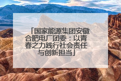 国家能源集团安徽合肥电厂团委：以青春之力践行社会责任与创新担当