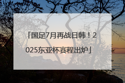国足7月再战日韩！2025东亚杯赛程出炉
