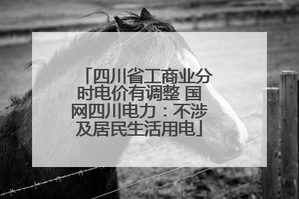四川省工商业分时电价有调整 国网四川电力：不涉及居民生活用电