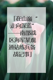 在山巅“走向深蓝”——南部战区海军某观通站练兵备战记事
