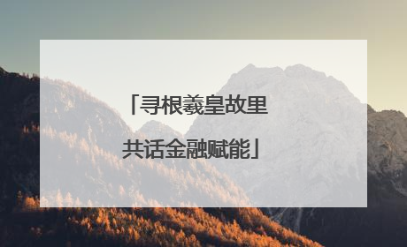 寻根羲皇故里 共话金融赋能