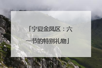 宁夏金凤区：六一节的特别礼物