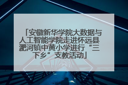 安徽新华学院大数据与人工智能学院走进怀远县淝河镇中黄小学进行“三下乡”支教活动