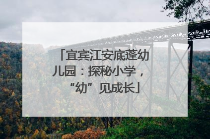 宜宾江安底蓬幼儿园：探秘小学，“幼”见成长