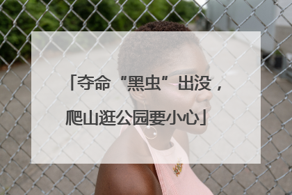 夺命“黑虫”出没，爬山逛公园要小心