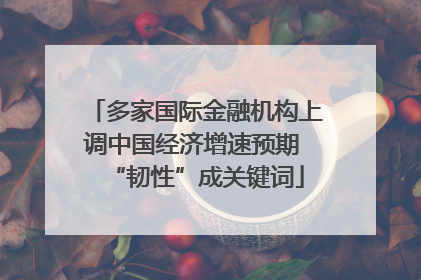 多家国际金融机构上调中国经济增速预期 “韧性”成关键词