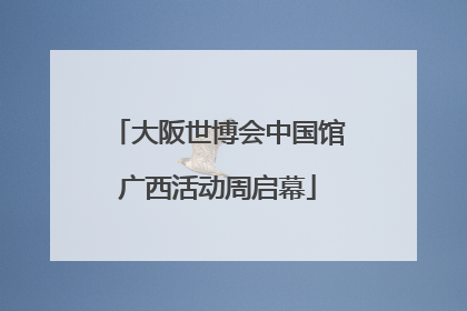 大阪世博会中国馆广西活动周启幕