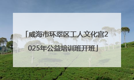 威海市环翠区工人文化宫2025年公益培训班开班
