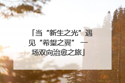 当“新生之光”遇见“希望之翼” 一场双向治愈之旅