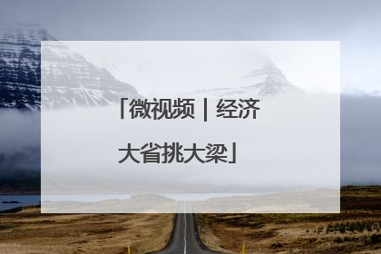 微视频｜经济大省挑大梁