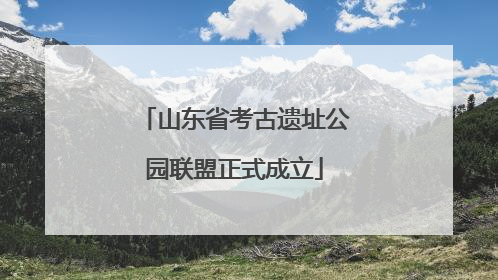 山东省考古遗址公园联盟正式成立