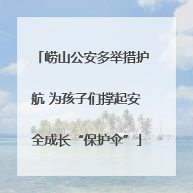 崂山公安多举措护航 为孩子们撑起安全成长“保护伞”