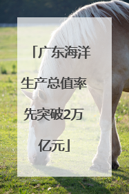 广东海洋生产总值率先突破2万亿元