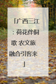 广西三江：荷花伴侗歌 农文旅融合引客来