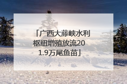 广西大藤峡水利枢纽增殖放流201.9万尾鱼苗