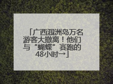 广西涠洲岛万名游客大撤离！他们与“蝴蝶”赛跑的48小时→