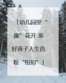 幼儿园里“廉”花开 系好孩子人生首粒“纽扣”