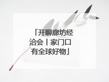 开聊廊坊经洽会丨家门口有全球好物
