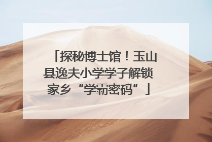 探秘博士馆！玉山县逸夫小学学子解锁家乡“学霸密码”