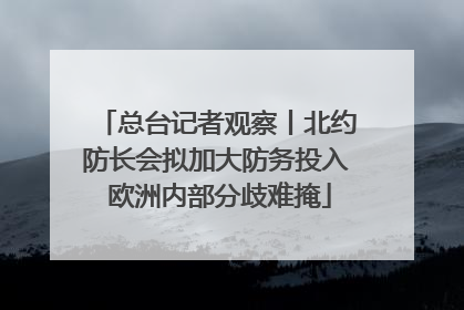 总台记者观察丨北约防长会拟加大防务投入 欧洲内部分歧难掩