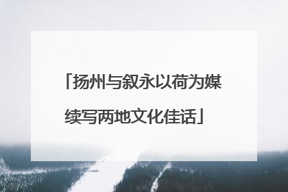 扬州与叙永以荷为媒续写两地文化佳话