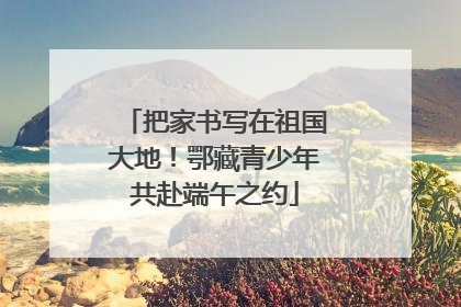 把家书写在祖国大地！鄂藏青少年共赴端午之约