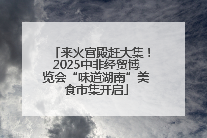 来火宫殿赶大集！2025中非经贸博览会“味道湖南”美食市集开启