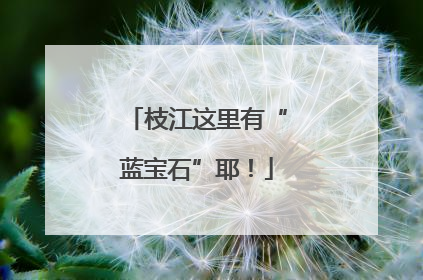 枝江这里有“蓝宝石”耶！