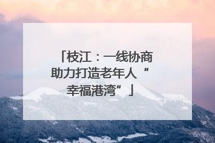 枝江：一线协商助力打造老年人“幸福港湾”