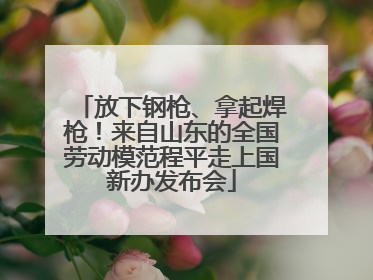 放下钢枪、拿起焊枪！来自山东的全国劳动模范程平走上国新办发布会