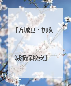 方城县：机收减损保粮安