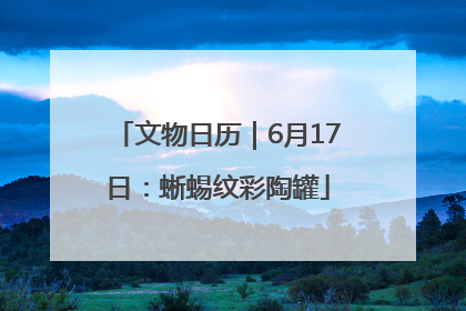 文物日历｜6月17日：蜥蜴纹彩陶罐
