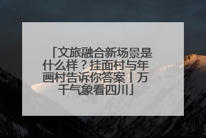 文旅融合新场景是什么样？挂面村与年画村告诉你答案丨万千气象看四川