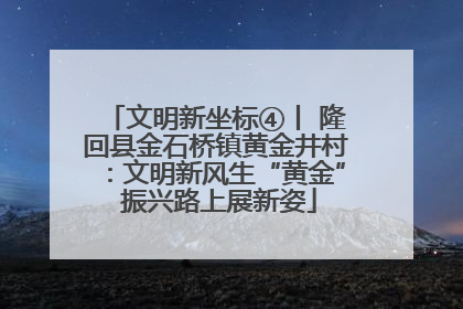 文明新坐标④丨 隆回县金石桥镇黄金井村：文明新风生“黄金” 振兴路上展新姿