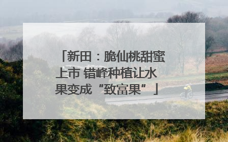 新田：脆仙桃甜蜜上市 错峰种植让水果变成“致富果”