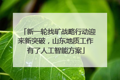 新一轮找矿战略行动迎来新突破，山东地质工作有了人工智能方案