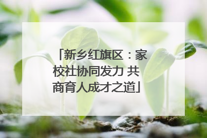 新乡红旗区：家校社协同发力 共商育人成才之道