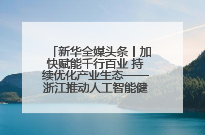 新华全媒头条丨加快赋能千行百业 持续优化产业生态——浙江推动人工智能健康有序发展观察